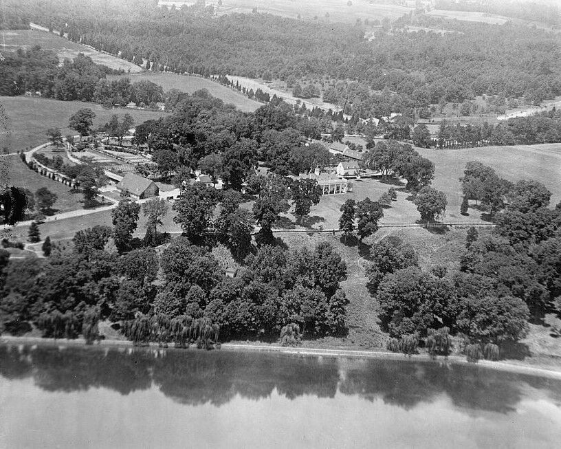 Mount Vernon George Washington estate aerial view above Potomac Photo Print - $8.81 - $14.69