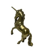 Vintage Unicorn Genuine SOLID BRASS Horse Rearing Up On Hind Rear Legs - $55.16 CAD