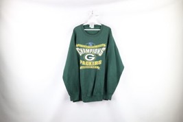 Vtg 90s Mens 2XL Distressed Spell Out Green Bay Packers Crewneck Sweatshirt USA - £36.93 GBP