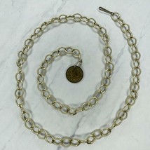 Gold Tone George Washington Coin Chain Link Belt OS One Size - £12.36 GBP