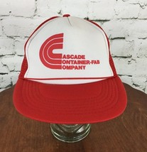 Cascade Container-Fab Company Trucker Hat Red Mesh Snapback Collectible ... - $13.36