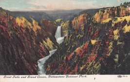Great Falls Grand Canon Yellowstone National Park Postcard B17 - £2.35 GBP