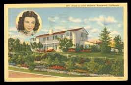 Vintage Linen Postcard Souvenir Jane Withers Westwood California 1942 Cancel - £7.75 GBP