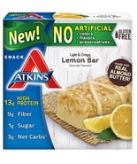 Atkins Snack Light Crispy Lemon Bar, 5 Little Bars (Pack of 2) - $21.00