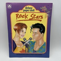 NEW Vintage Rock Stars Paper Dolls Book Unpunched 1980s 1990s Fashion Golden - £11.53 GBP