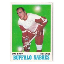 Bob Baun 1970 71 Topps NHL Hockey 24 Buffalo Sabres - £1.99 GBP