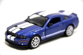 New 5&quot; 2007 Ford Shelby Gt500 Diecast Model Toy Car 1:38 Blue Gift Kids - $17.96