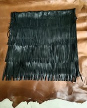 Black Leather Decorative Throw Pillow Covers With Fringe for bed Sofa Couch nwt - £87.04 GBP+