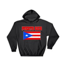 Puerto Rico : Gift Hoodie Flag Chest Puerto Rican Country Expat - £28.31 GBP