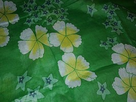 ORIENTAL TRADING LADIES GREEN FLORAL 100% COTTON WRAP-HAND WASH-THIN-LOV... - $8.59