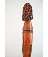 Cedar Walking Stick, Morel Mushroom Carving - £100.13 GBP