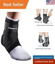 Sports Ankle Brace with Adjustable Three Way Straps For Moderate Grade I... - $116.13