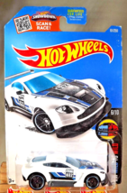 2016 Hot Wheels #61 Hw Mild To Wild 6/10 Aston Martin Vantage GT3 White w/Pr5 Sp - £7.85 GBP