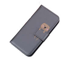 Anymob Xiaomi Redmi Black and Brown Otter Flip Case Leather Phone Wallet Cover - $28.90
