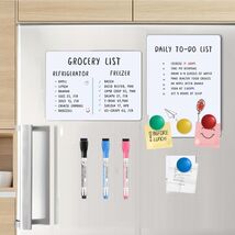 Magnetic Fridge Whiteboard Set: Dry Erase White Board (12X8&quot;), Magnets (... - $15.84