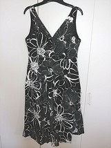 CATHERINE STEWART LADIES SLEEVELESS DRESS-12-NWOT-COTTON/SPANDEX-PLEATED... - $11.29