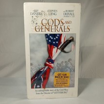 Gods and Generals (VHS, 2003, 2-Tape Set) Stephen Lang, Robert Duvall Br... - £2.55 GBP