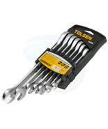 7pcs Metric Gear Spanner Fixed Head Combination Ratchet Wrench Set - £32.02 GBP