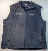 Columbia Vest Men Size XL Gray Fleece Polyester Pockets Long Sleeve Full Zip EUC - $15.69