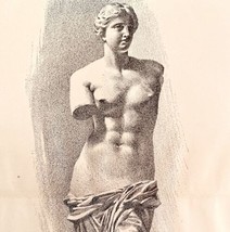 Figure Statue Female Drawing Examples Art Education 1900 Victorian Print DWW2D - £19.90 GBP