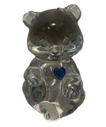 FENTON Art Glass BIRTHDAY BEAR Figure SEPTEMBER Blue Sapphire Heart PAPE... - £22.41 GBP