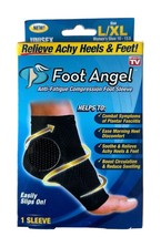 Foot Angel Anti-Fatigue Compression Foot Sleeve, Relieve Achy Heels L/XL... - $12.86