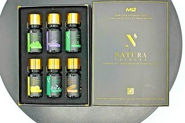 Natura Primera 100% Pure Essential Oils Set of 6, 10ml, Tea Tree, Lavender - £14.48 GBP