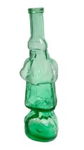 Vtg M G Husted Belsnickle Style Green Glass Figural Santa Claus Bottle 12.25&quot; H - £19.72 GBP