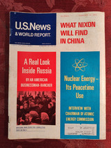 U S NEWS World Report February 14 1972 Nixon China Inside Russia Nuclear... - $14.40