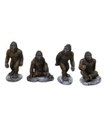 Set of 4 Forest Mythical Creature Sasquatch Big Foot Cryptid Apes Figurines - $32.28 CAD