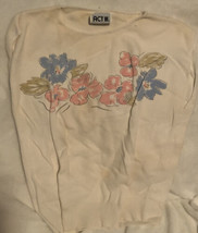 Vintage Act 3 Women’s Top White Flowery 20w - $9.89