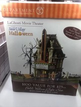 Department 56 Halloween Village LaGhosti Movie Theater With Light &amp;Sound. - £89.36 GBP