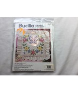 New sealed Stamped Cross Stitch Baltimore Pillow Kit 40605 12 x 12 Ruffle - $19.79