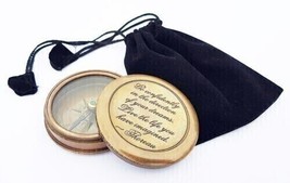 Go Confidently Brass in the Compass Direction of Your Dreams Thoreau&#39;s Quote - £29.41 GBP