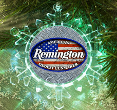 Remington Firearms Guns Snowflake Blinking Lit Holiday Christmas Tree Ornament - £12.30 GBP