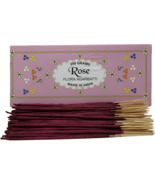 Rose Flora Agarbatti Natural Fragrance Scent Hand Rolled Incense Sticks ... - £15.97 GBP