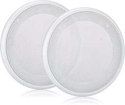 2PCS 6.5in Ceiling Speaker Grille Covers White Round Ceiling Speaker Grill for 6 - £27.73 GBP