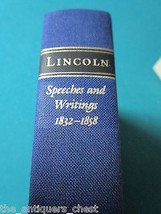 Abraham Lincoln Speeches 2 volumes, clothbound edition,1832-1858 and 1859 - 1865 - £43.61 GBP