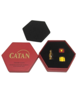 Catan Brown Gold Tiger&#39;s Eye Metal Dice Red Yellow Premium Gemstone Robb... - $39.13 CAD