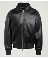 adidas Premium Essential Faux Leather Bomber Jacket Men Casual AsiaFit K... - $395.91