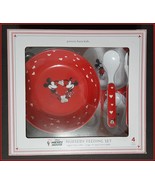 NEW RARE Pottery Barn Kids Disney Mickey Mouse 3 Piece Valentine&#39;s Dinne... - $46.99