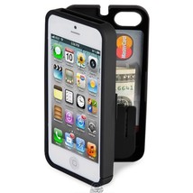 Polycarbonate Wallet Phone Case Storage and Mirror for iPhone 4/4S Black... - $88.86 MXN