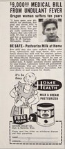 1951 Print Ad Home Health Milk &amp; Cream Pasteurizer Waters Conley Rochest... - £7.42 GBP