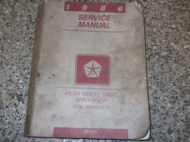 1986 Dodge RAM Furgone Wagon Servizio Riparazione Shop Officina Manuale RWD OEM - £41.27 GBP