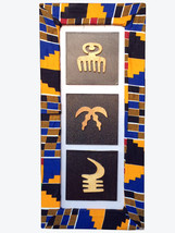 Vintage Hand carved Kente African Ghana Adinkra Symbols Decorative Wall Frame - £43.20 GBP