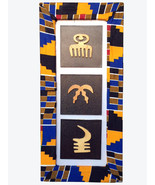 Vintage Hand carved Kente African Ghana Adinkra Symbols Decorative Wall ... - $74.98 CAD