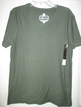 HELIX Slubbed V-Neck Distressed Seams Men’s T-Shirt Darkgreen M MSRP $20 UPC82 - £9.08 GBP