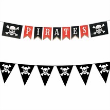 Pirate Party Skull &amp; Bones Paper Garland and Pennant Banner Set - £10.74 GBP