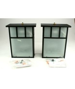 *2 x Fluorescent Light Outdoor Wall Lantern Black - $12.63 CAD