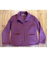 Linda Lundstrom Sweater Coat Women's 8 Medium Pink Polyester Top Jacket - $44.55